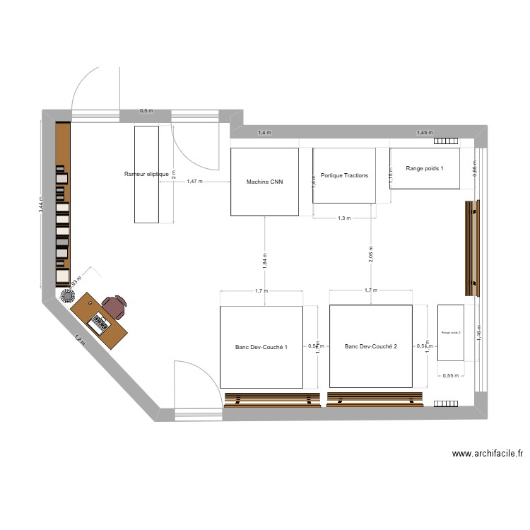 Salle PPG. Plan de 0 pièce et 0 m2