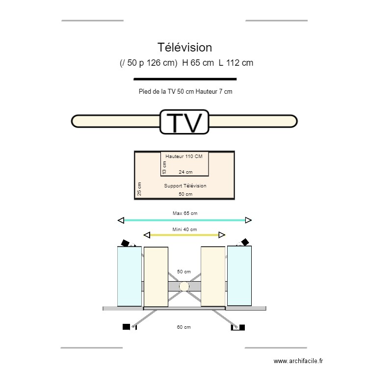 I- 02 Télévision 1. Plan de 0 pièce et 0 m2