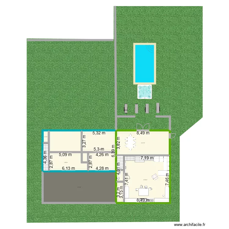 PROJET. Plan de 8  et 201 m²