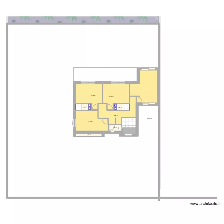 prefaille  plan definitif pour reseau sans cote. Plan de 17  et 1193 m²