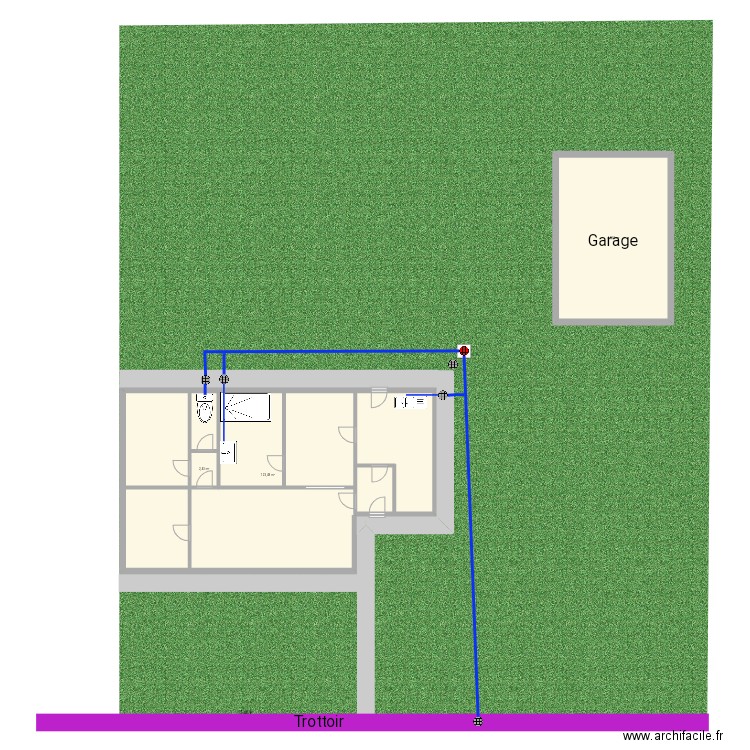 3 jules massenet. Plan de 3 pièces et 178 m2