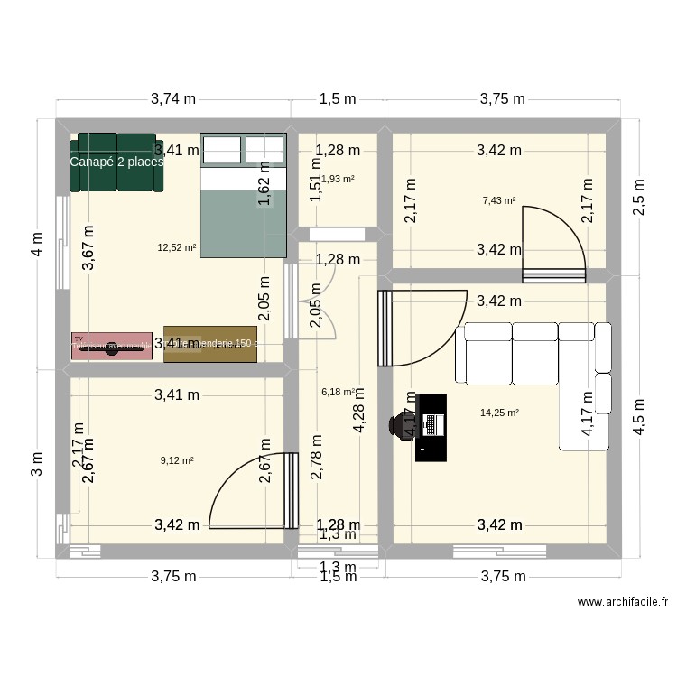 MY HOMES. Plan de 6 pièces et 51 m2