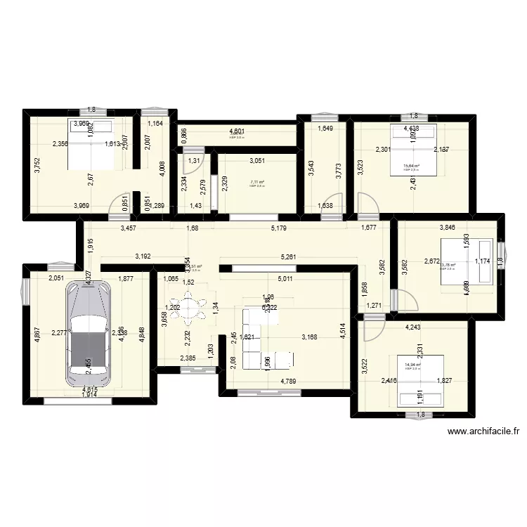 diouma maroc. Plan de 6  et 160 m²