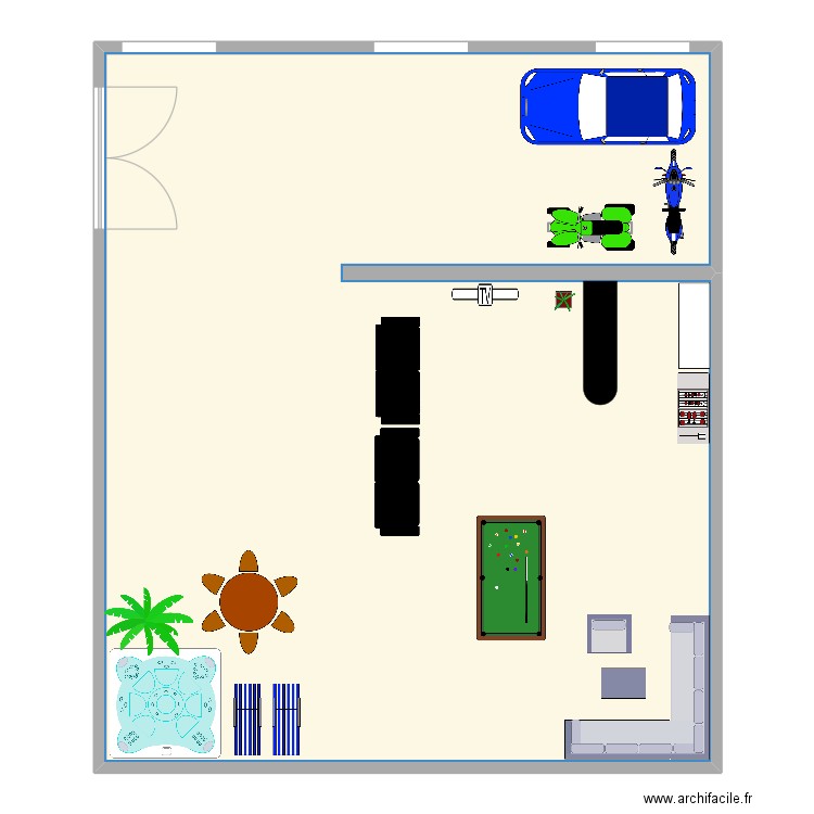 Arts. Plan de 1 pièce et 188 m2