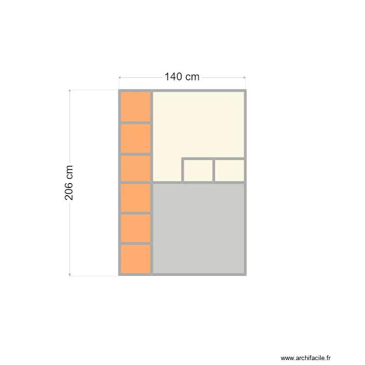 amoire 112 droite. Plan de 10  et 3 m²