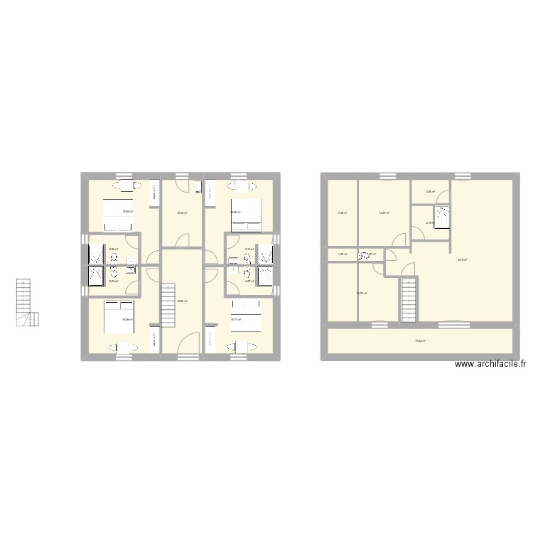 CHAMBRE D HOTES. Plan de 19 pièces et 220 m2