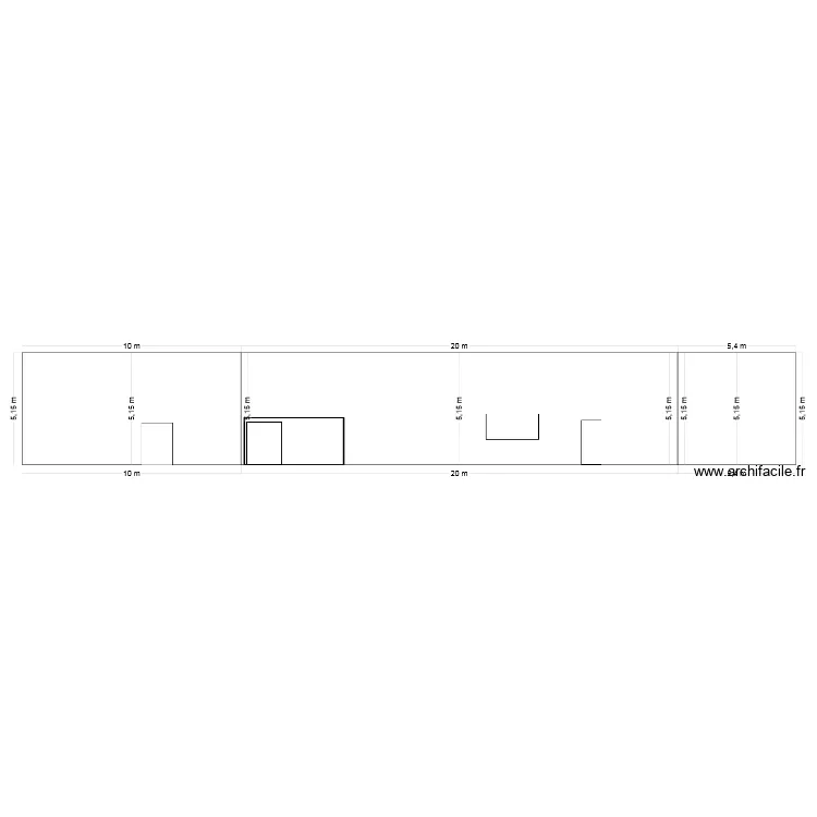 facade. Plan de facade. Plan de