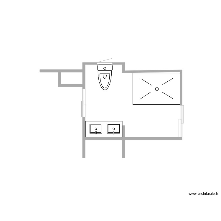 SDB FILLES. Plan de 2 pièces et 4 m2