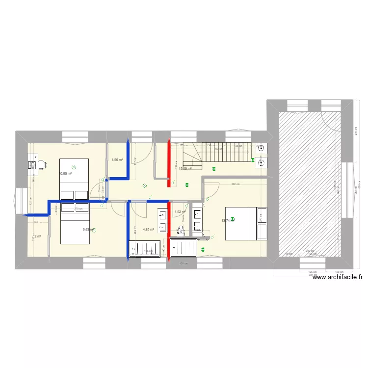 Habitation Actuelle JSA. Plan de 