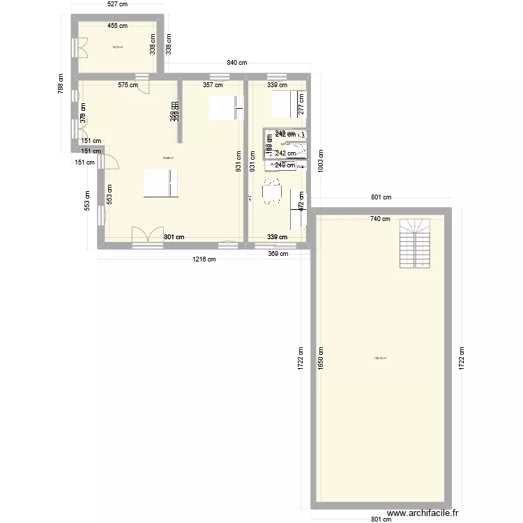 Prejet Resty Maison actuelle AVEC EXTENSION ET TOIT TERRASSE. Plan de 