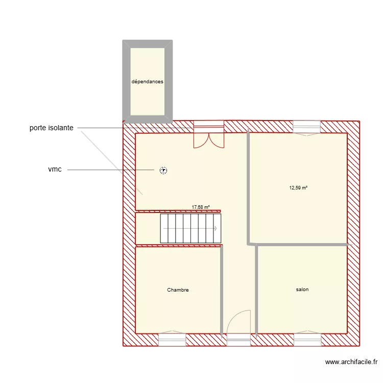 LE POTTIER &eacute;tape 1 RDC. Plan de 