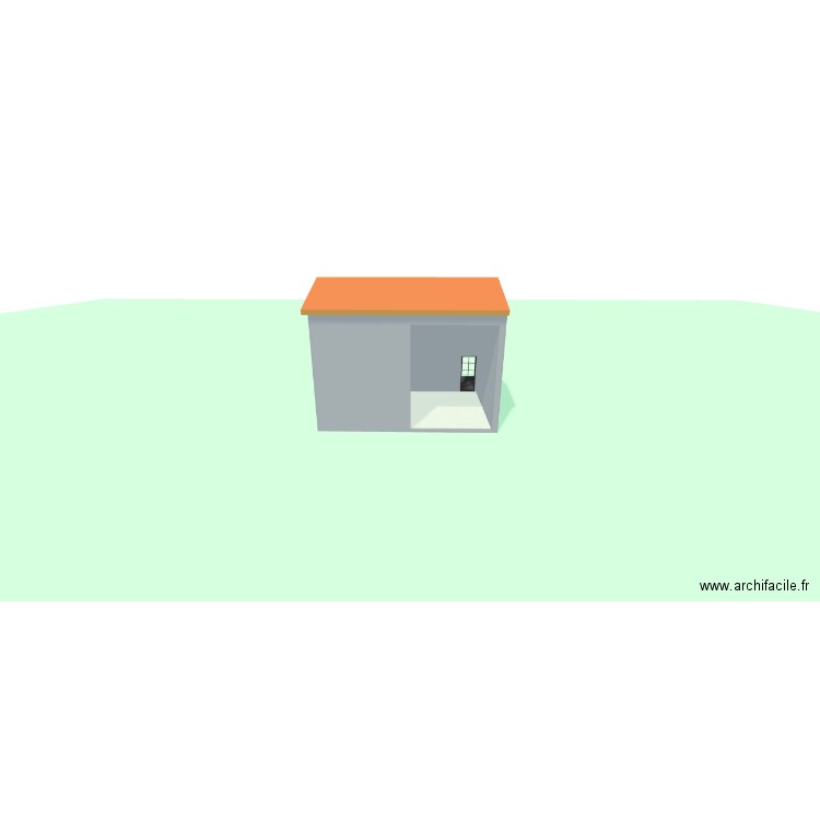 façade travaux. Plan de 1 pièce et 37 m2