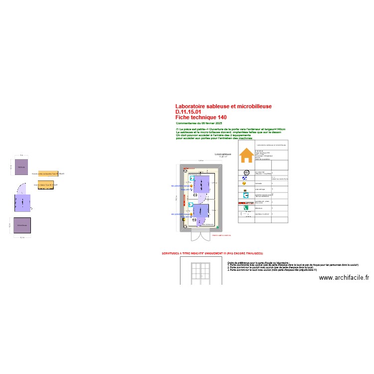 Fiche140- labos sableuse microbilleuse v2025-02-19. Plan de 0 pièce et 0 m2