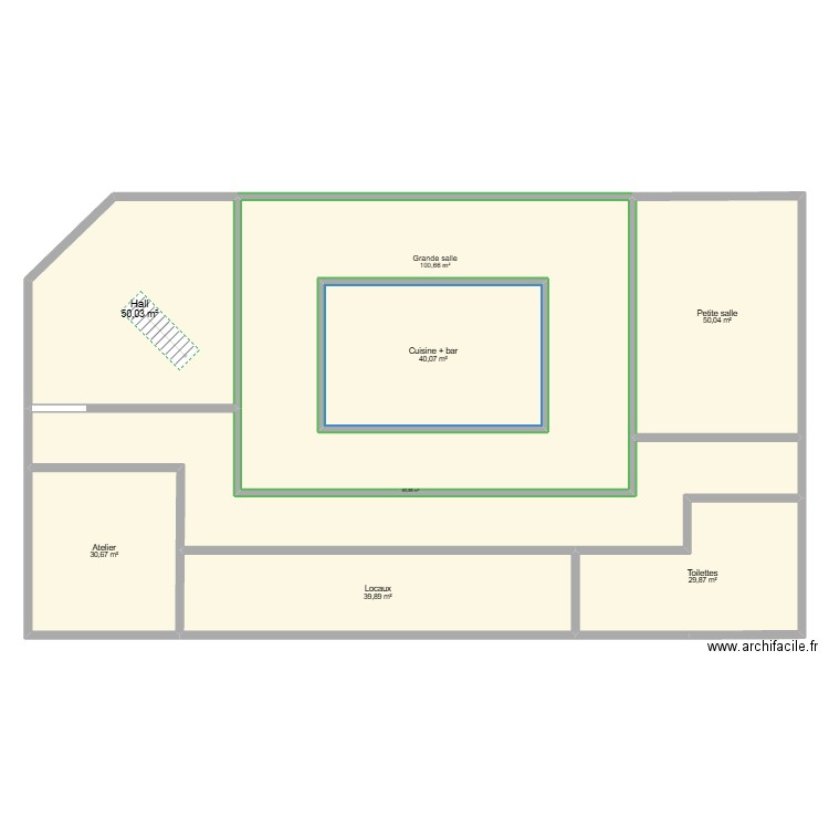 RDC maison. Plan de 8 pièces et 449 m2