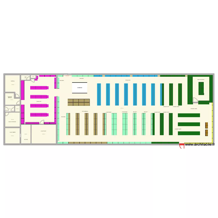 Agen 2. Plan de 11  et 721 m²