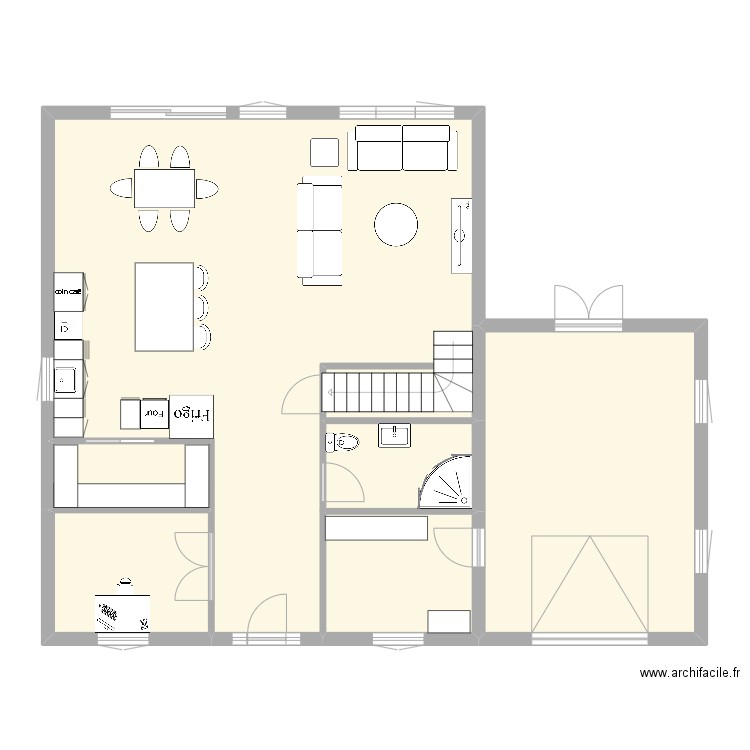 plan de maison. Plan de 5 pièces et 116 m2