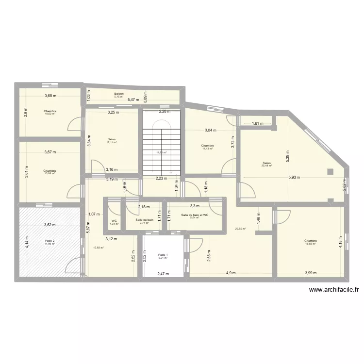 N1 2app. Plan de 15 et 173 m² N1 2app. Plan de 15 et 173 m²