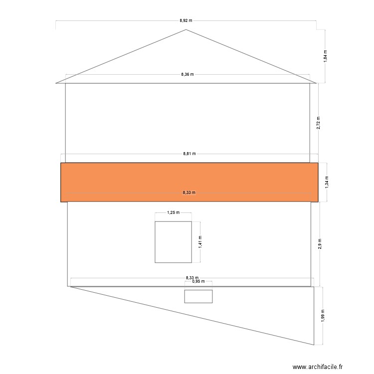 maison avec fenêtre. Plan de 0 pièce et 0 m2