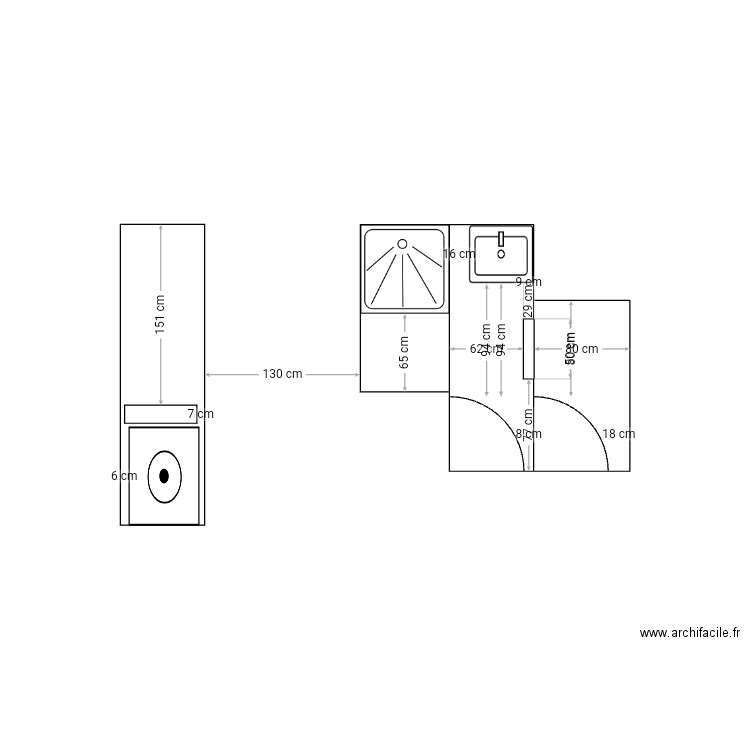 Salle de bains 1. Plan de 0 pièce et 0 m2