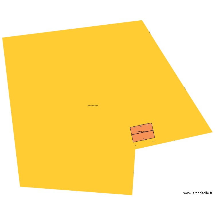 GARAGE 54 M2. Plan de 1 pièce et 54 m2
