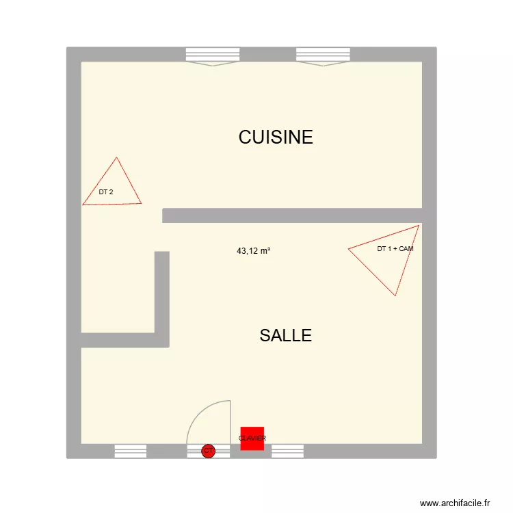 PLAN SMASH EATS DOMLOUP. Plan de 1  et 43 m²