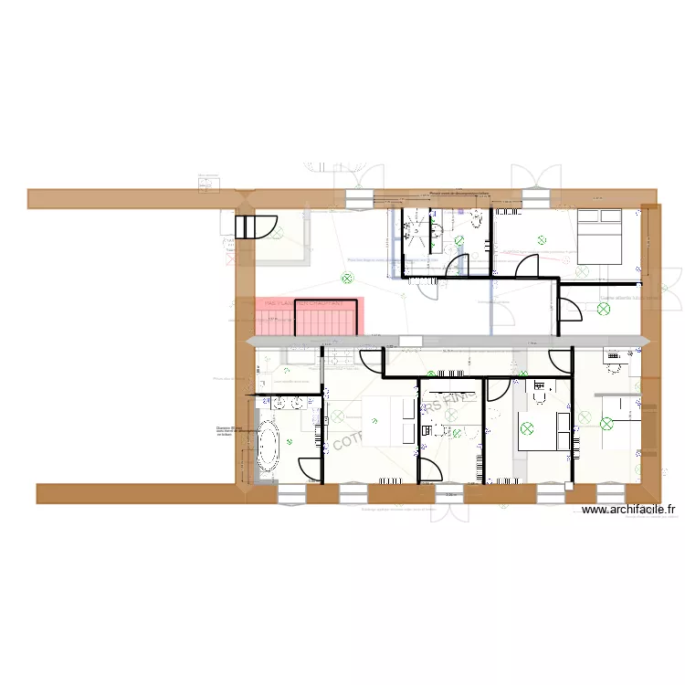 PLAN FINAL EN UTILISATION v2 cotes. Plan de 3  et 68 m²