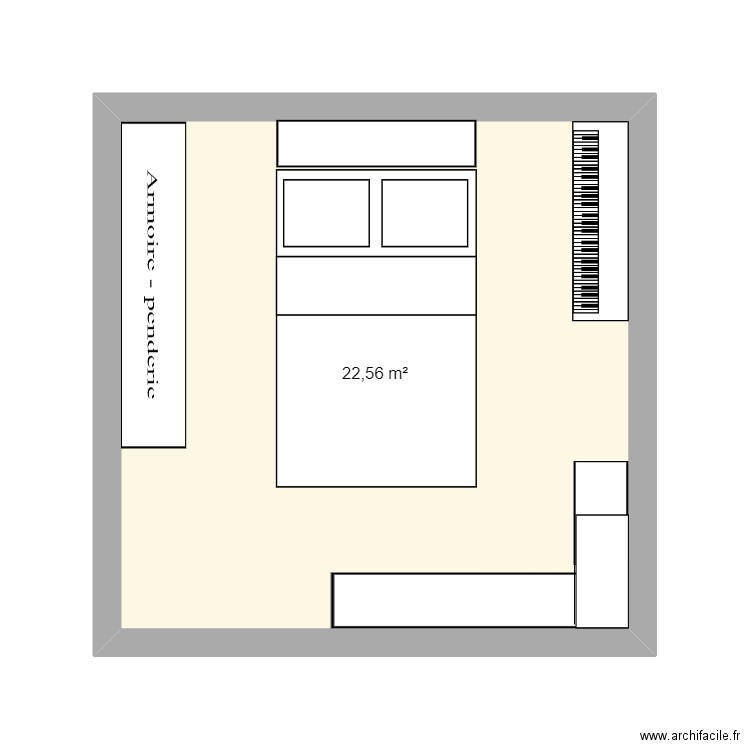 chambre. Plan de 0 pièce et 0 m2