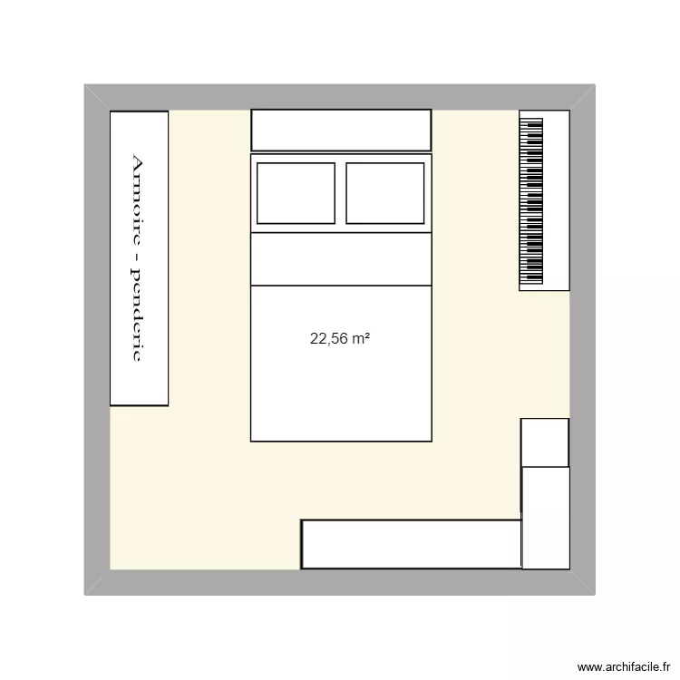 chambre. Plan de chambre. Plan de