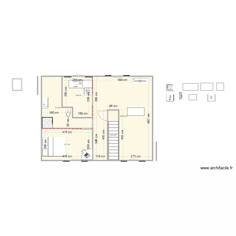 Etage Acheres 2. Plan de 