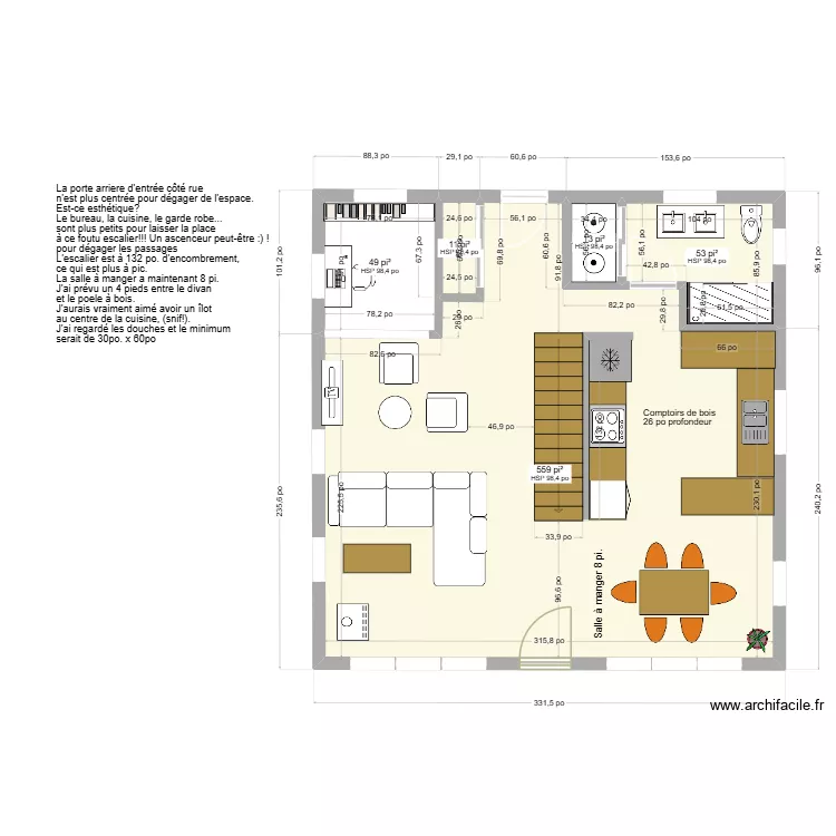 RDC 1 modifiable. Plan de 5 et 64 m² RDC 1 modifiable. Plan de 5 et 64 m²