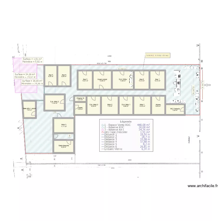 Plan Mâcon 2. Plan de 19 et 185 m² Plan Mâcon 2. Plan de 19 et 185 m²