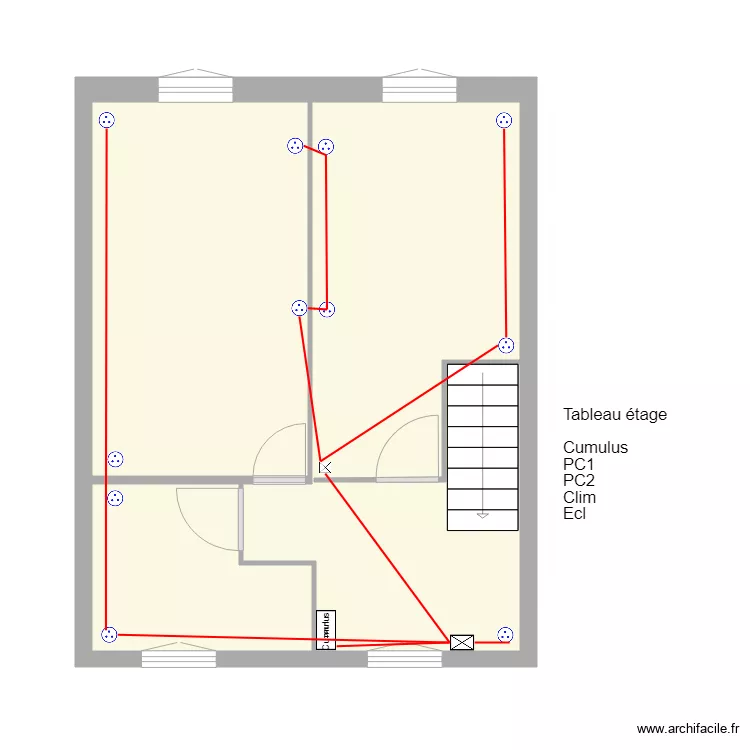 M&eacute;lanie &eacute;tage PC. Plan de 
