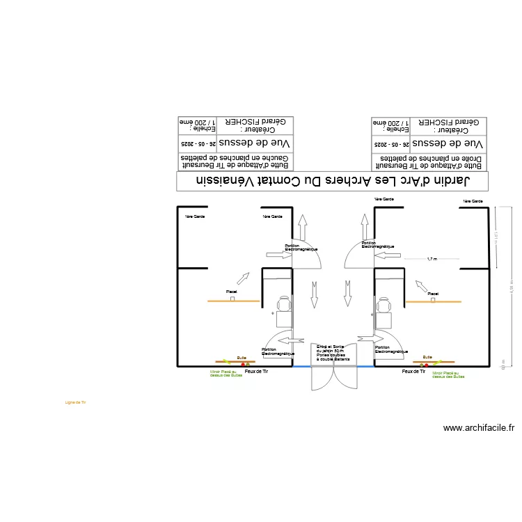 Buttes de Tir D'Attaques Doubles  Beursault 50 M. Plan de 