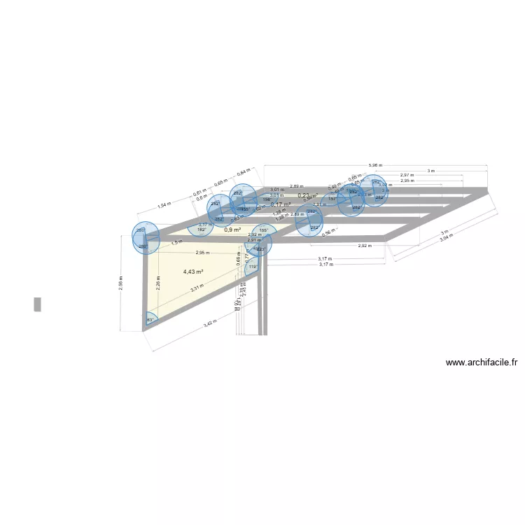 verandaenrique. Plan de 4  et 6 m²