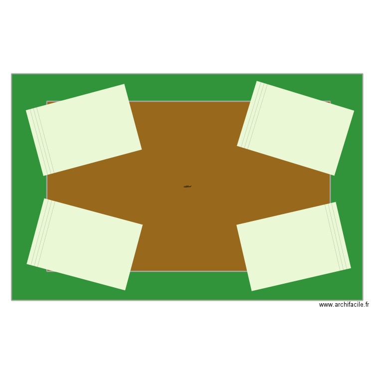 Chloé alpilles. Plan de 2 pièces et 995 m2