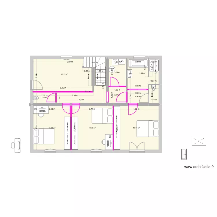 RDC - Agrandissement V3. Plan de 11 et 87 m² RDC - Agrandissement V3. Plan de 11 et 87 m²