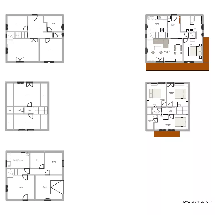 Touflet - Flumet. Plan de 35 et 331 m² Touflet - Flumet. Plan de 35 et 331 m²