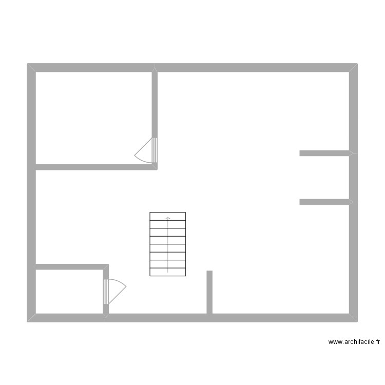 plan appart. Plan de 1 pièce et 75 m2