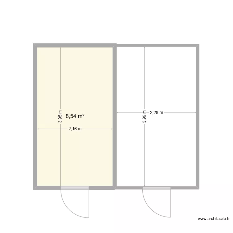 TEST JM. Plan de 1 Pièce et 9 m²