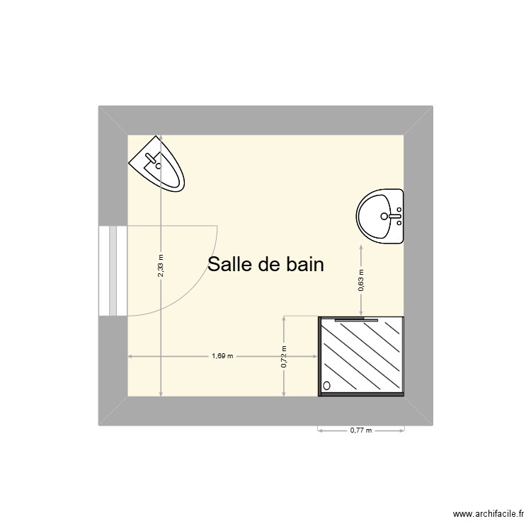 ABT Marthe. Plan de 1 pièce et 6 m2
