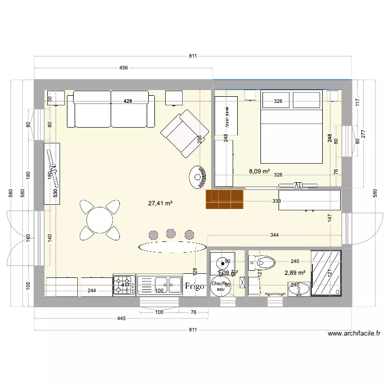 Maison 2 . Plan de 
