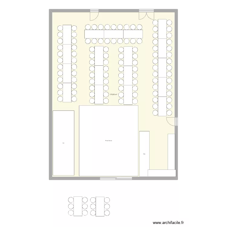 Salle Mariage 18 tables ac Tm. Plan de 