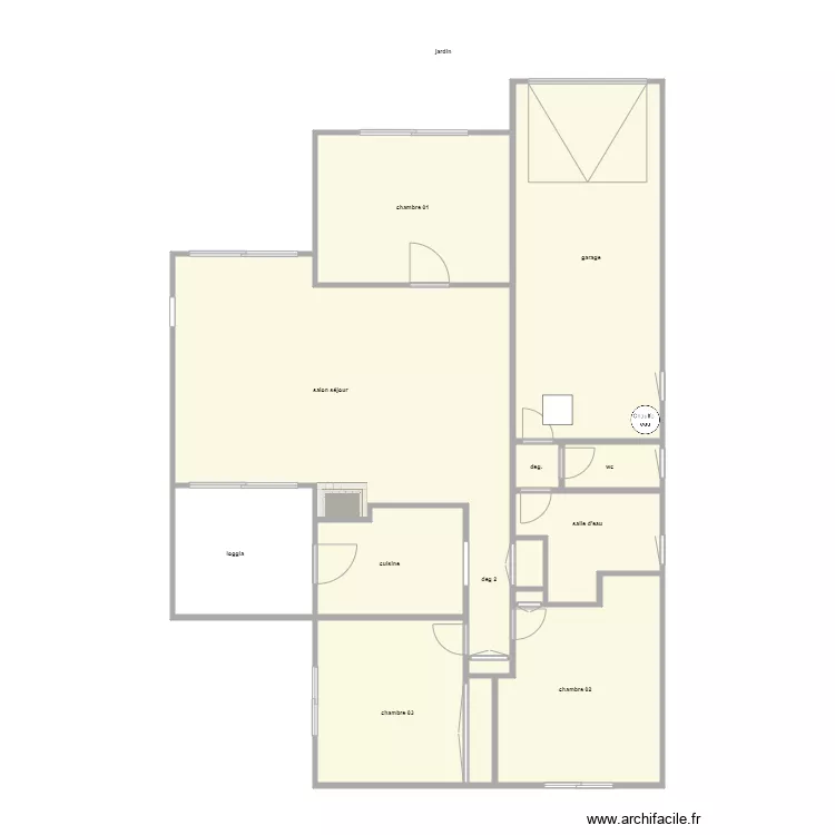 CAILLAUD am. Plan de 14  et 111 m²
