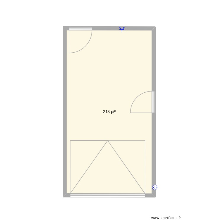 Garage 2026. Plan de 1 pièce et 20 m2