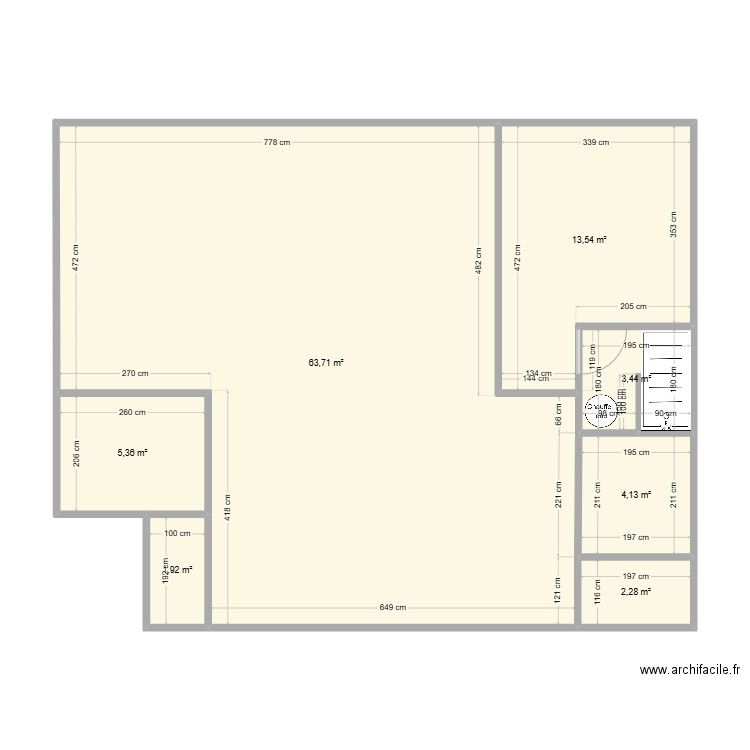 Local Mougins apres travaux. Plan de 0 pièce et 0 m2