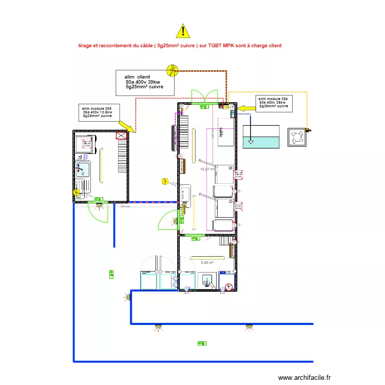 &eacute;cole serres. Plan de 