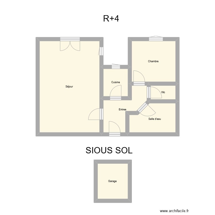 350602137. Plan de 7 pièces et 59 m2