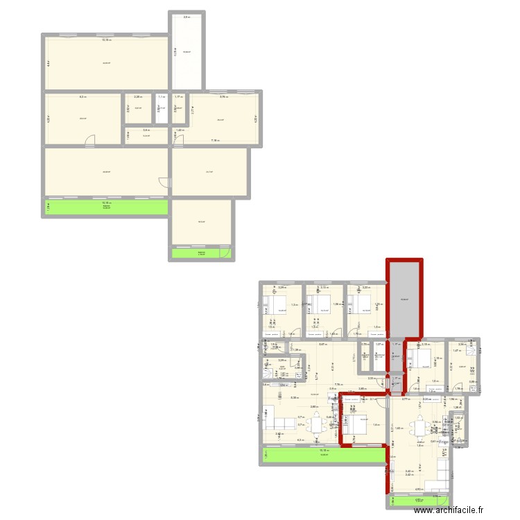 PLAN DEPRE VALENCE. Plan de 31 pièces et 457 m2