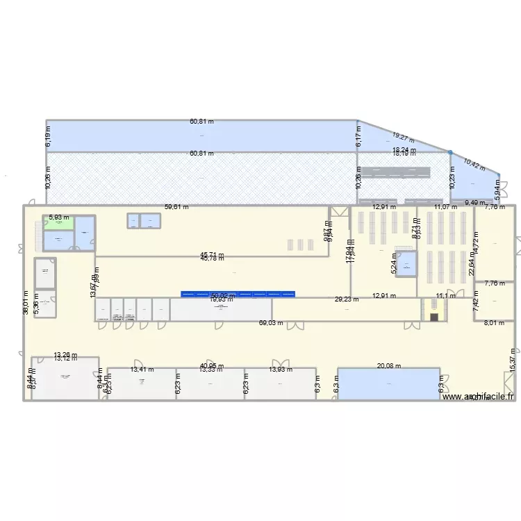 Plan. Plan de 31 Pièces et 5053 m²