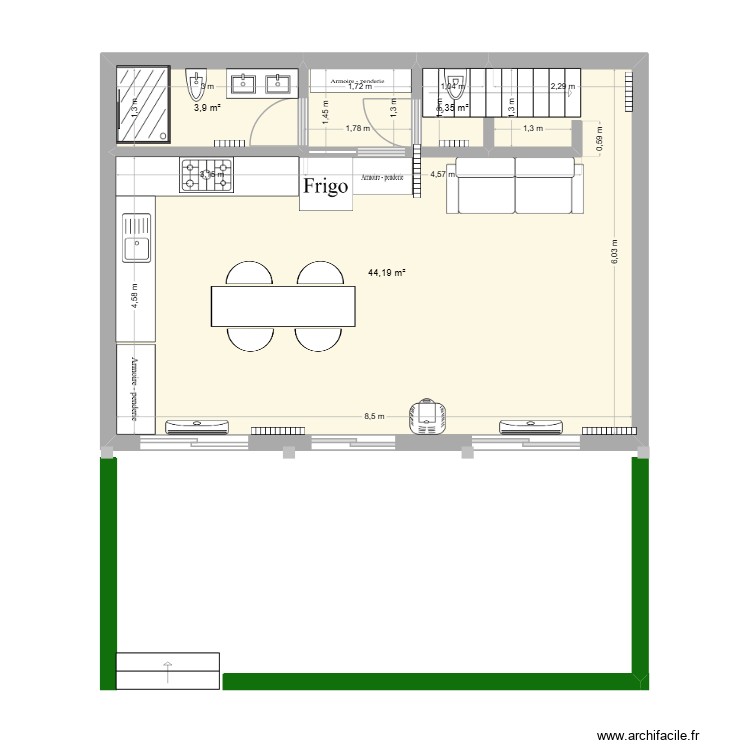 Plan maison RDC. Plan de 0 pièce et 0 m2 Plan maison RDC. Plan de 0 pièce et 0 m2